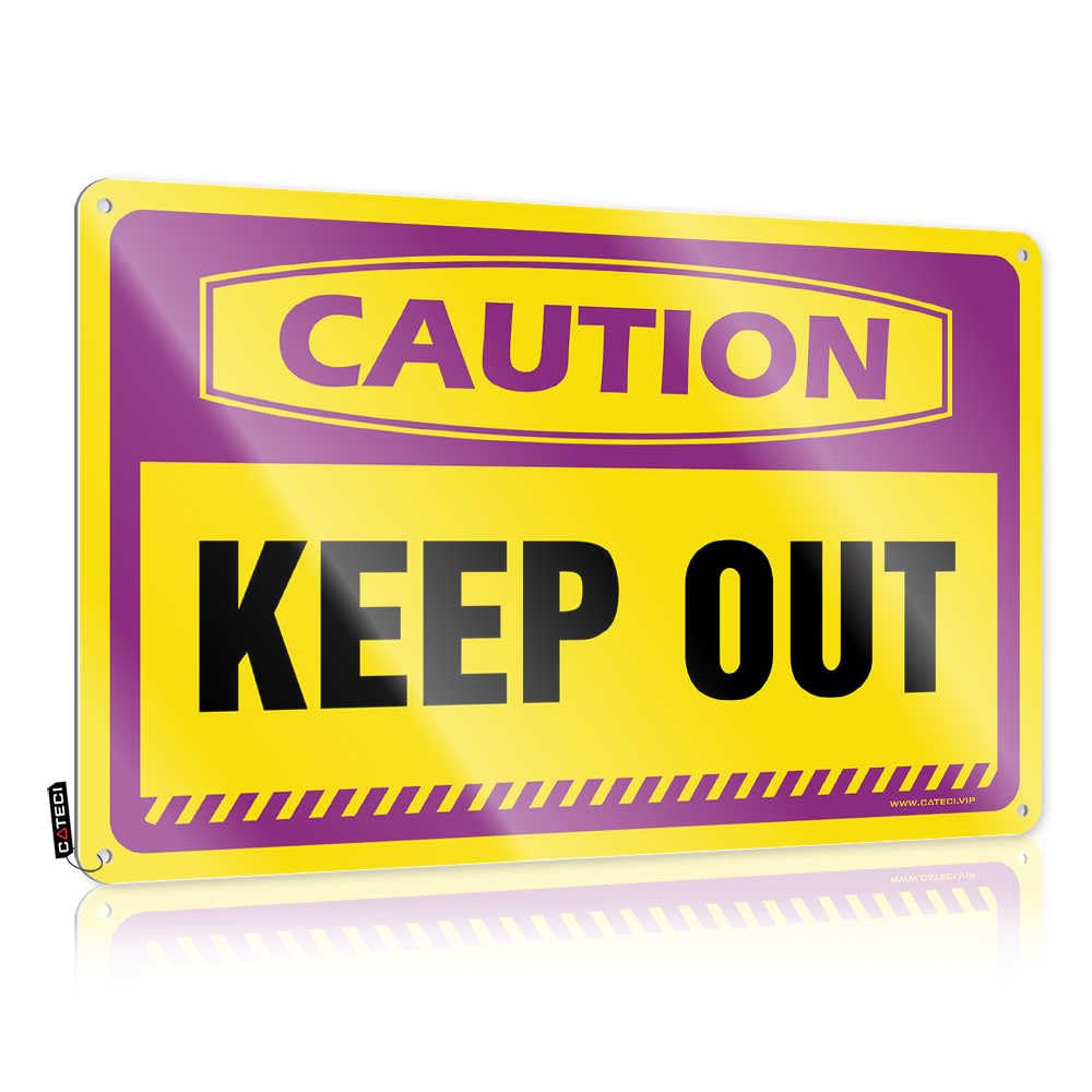 Fzfn Colour Cute Reusable Poster | Caution Keep Out Decorative Decorative Wall Art Ready To Hang For Farmhouse(20X30cm)