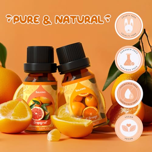 Image of SALKING Citrus Burst Essential Oil Set, Premium Fragrance Oil for Diffuser