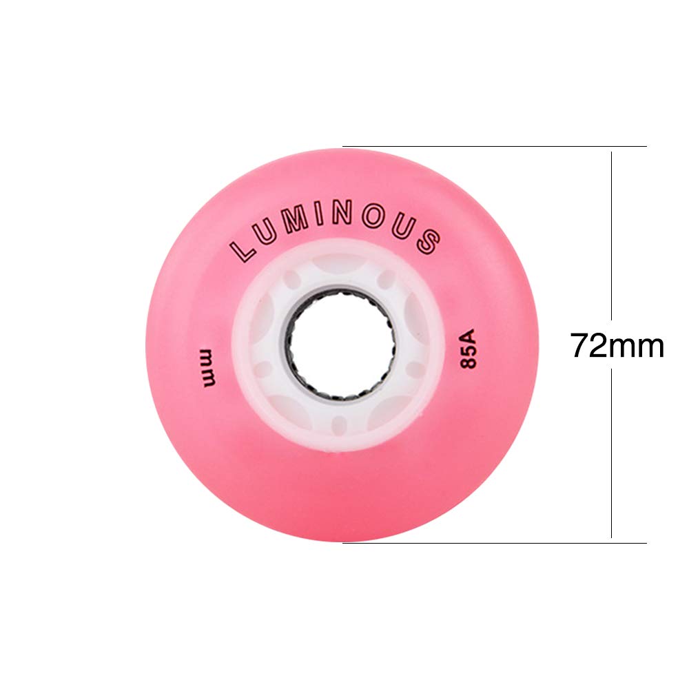 Inline Skate Roller Kit 72-80mm Diameter Illuminated Core 85A Hardness