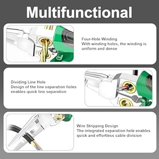 AURIVEE Pince à Dénuder Multifonction 8 en 1 avec Testeur de Tension, Pince de Coupe et Dénudage, Testeur AC/DC 12-250V pour Fils Sous Tension/Neutre, Outil de Réparation Électricien