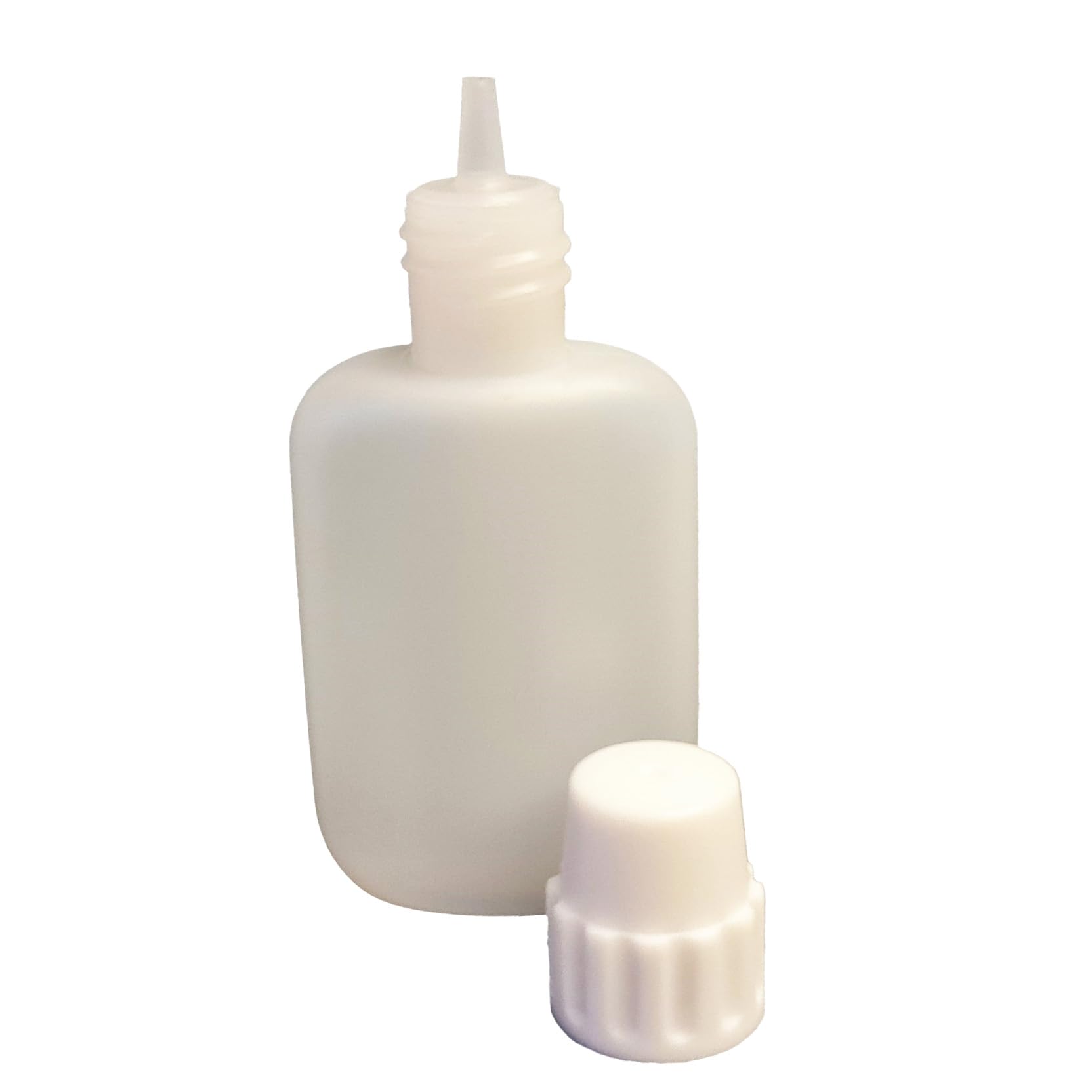 Shc Web Clear 1 X 30Ml Oval Dropper Bottle With Pointed Tip For Liquid Glue/Paint/Ink/Oil/Varnish - Slim And Refillable - Squeezy Thick Plastic
