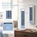Tragbare Klimaanlage, Mobiler Luftkühler leise mit 3 Geschwindigkeiten, Energieeffizienter Ventilator ohne Flügel, Mini Air Conditioner für Schlafzimmer, Büro und Zuhause, Weiß