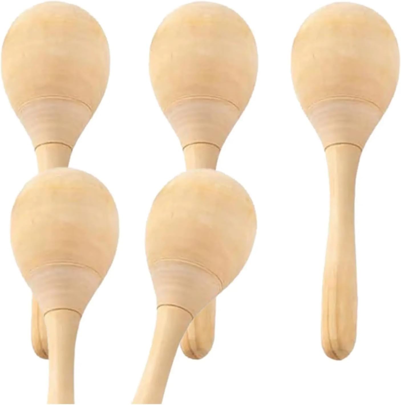 maracas, 8x Wood Maracas Mini with Blow Sound Hand Percussion Rattles,for music event(Medium)