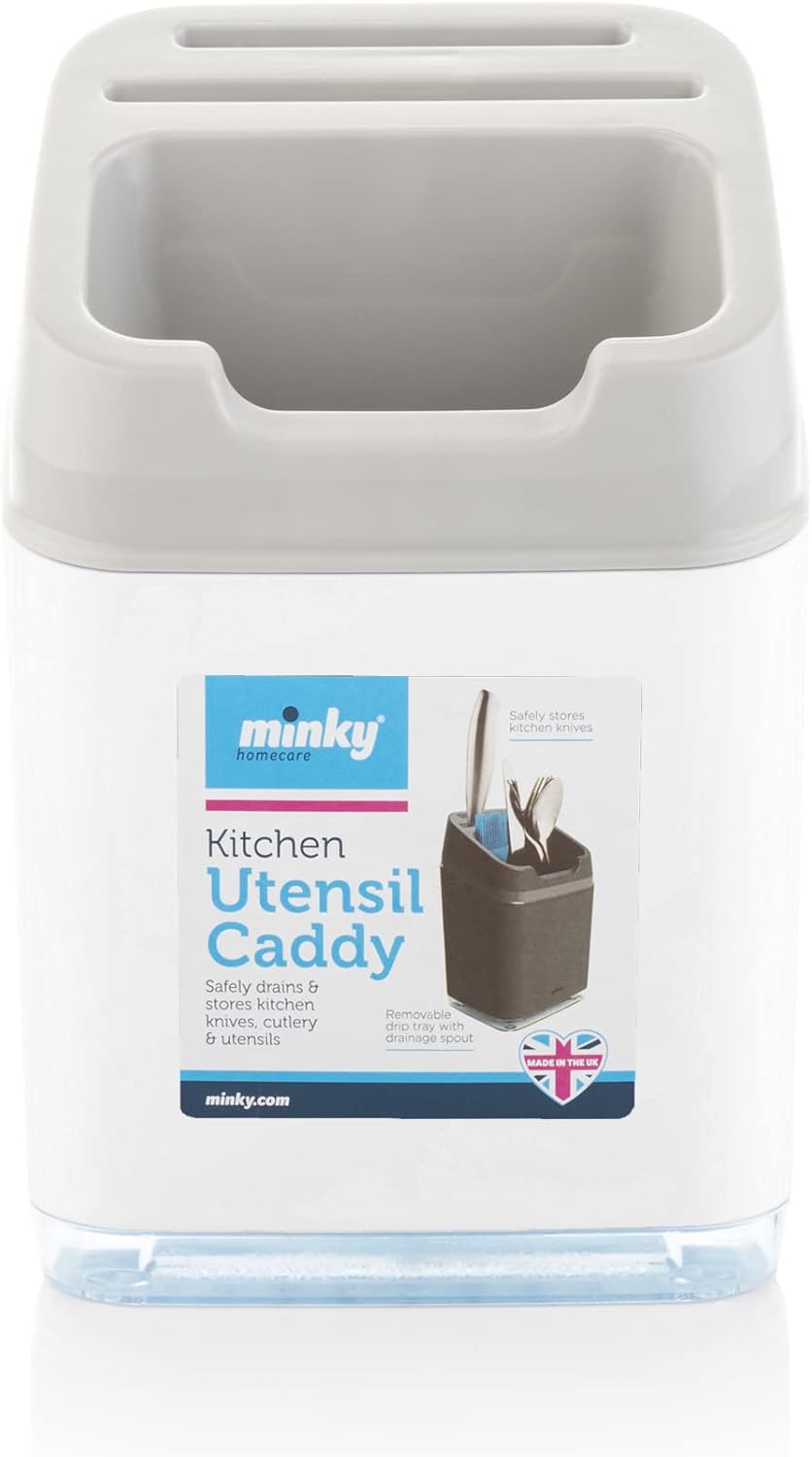 Minky Utensil Caddy, White, One Size