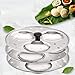 Indian Idli 3 Plates Stainless Steel Idli Stand for 3 Liter Cooker | (9 Big Size idli Maker Stand Kitchen Tool 3 Plates, Silver) Indian Kitchen Item Pack Of 1