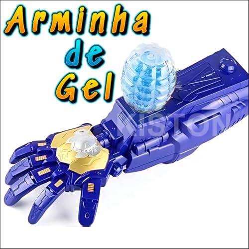 Brinquedo Arminha Braço Lança Bolinha Gel elétrico Bateria Recarregável Automático Pistola Arminha l