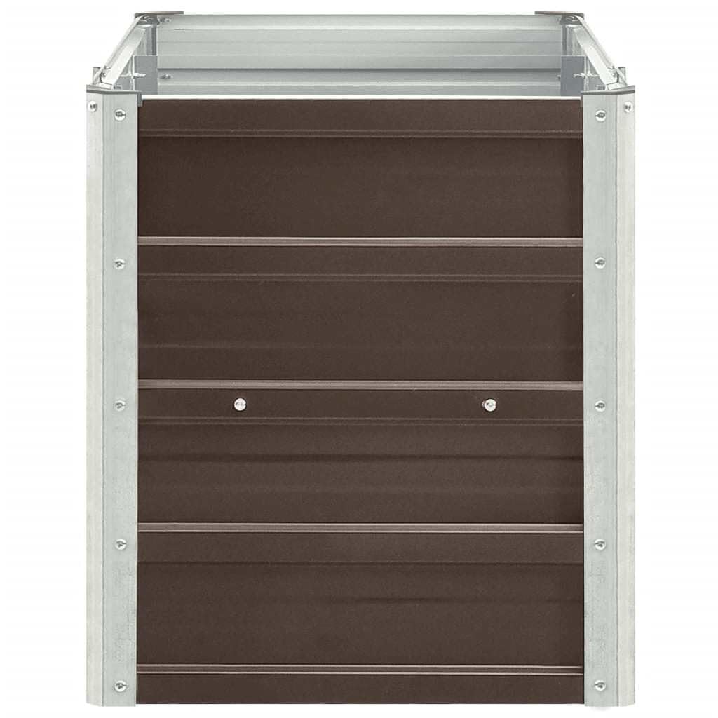 Generico Letto Rialzato in Acciaio Zincato 240x40x45 cm Marrone,Casa e Giardino,Prato e giardino,Giardinaggio,Vasi e fioriere-47046