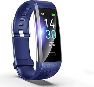 SLuB スマートウォッチ【2026進化モデル】IP68防水 防塵 腕時計 消費カロリー 歩数計 運動記録 カラースクリーン 睡眠検測 アプリ通知 座りがち注意 iPhone&Android対応(ブルー)