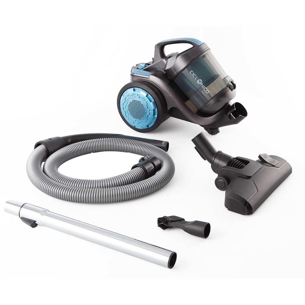 Orbegozo Ap 8030, Aspiradora sin Bolsa, multiciclónica, Filtro HEPA de Alta eficiencia, Tubo telescópico metálico, Cepillo alfombras y Suelos Duros, Boquilla para Esquinas y Ranuras, 800 W
