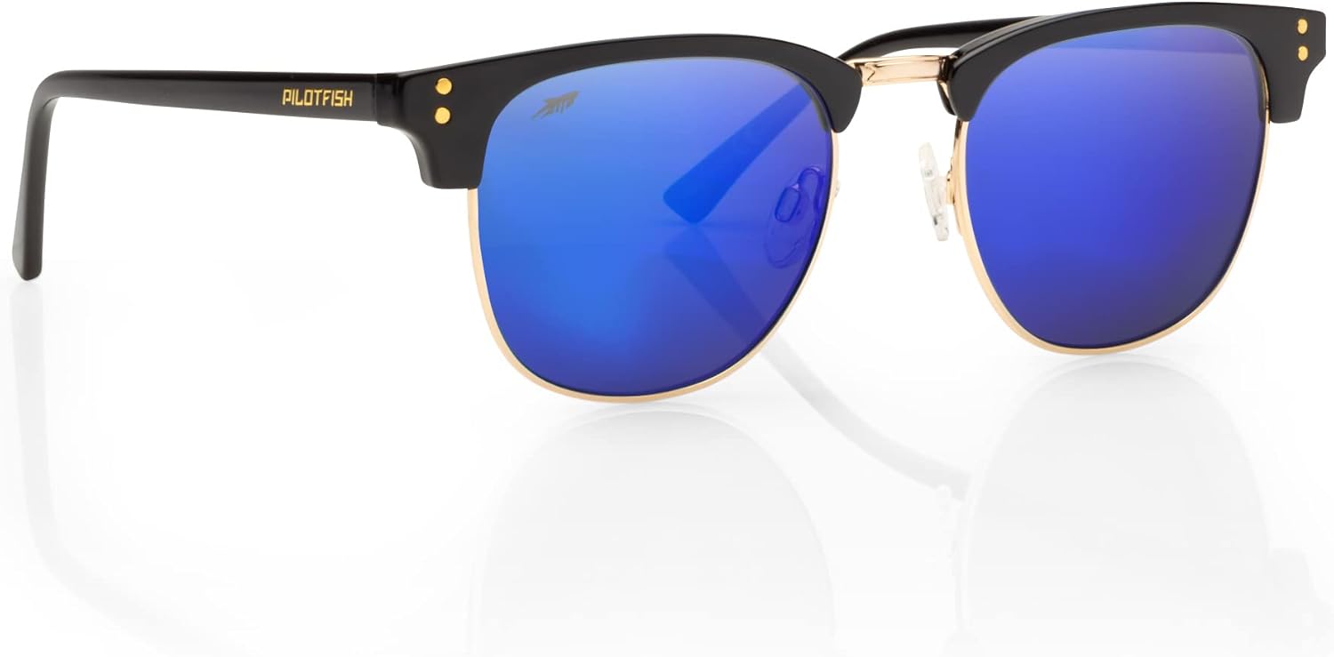Pilotfish Sherpa Polarized Sunglasses Men Women, TR90 Frame, CR-39 Anti-Reflective Hydrophobic UV400 Lens