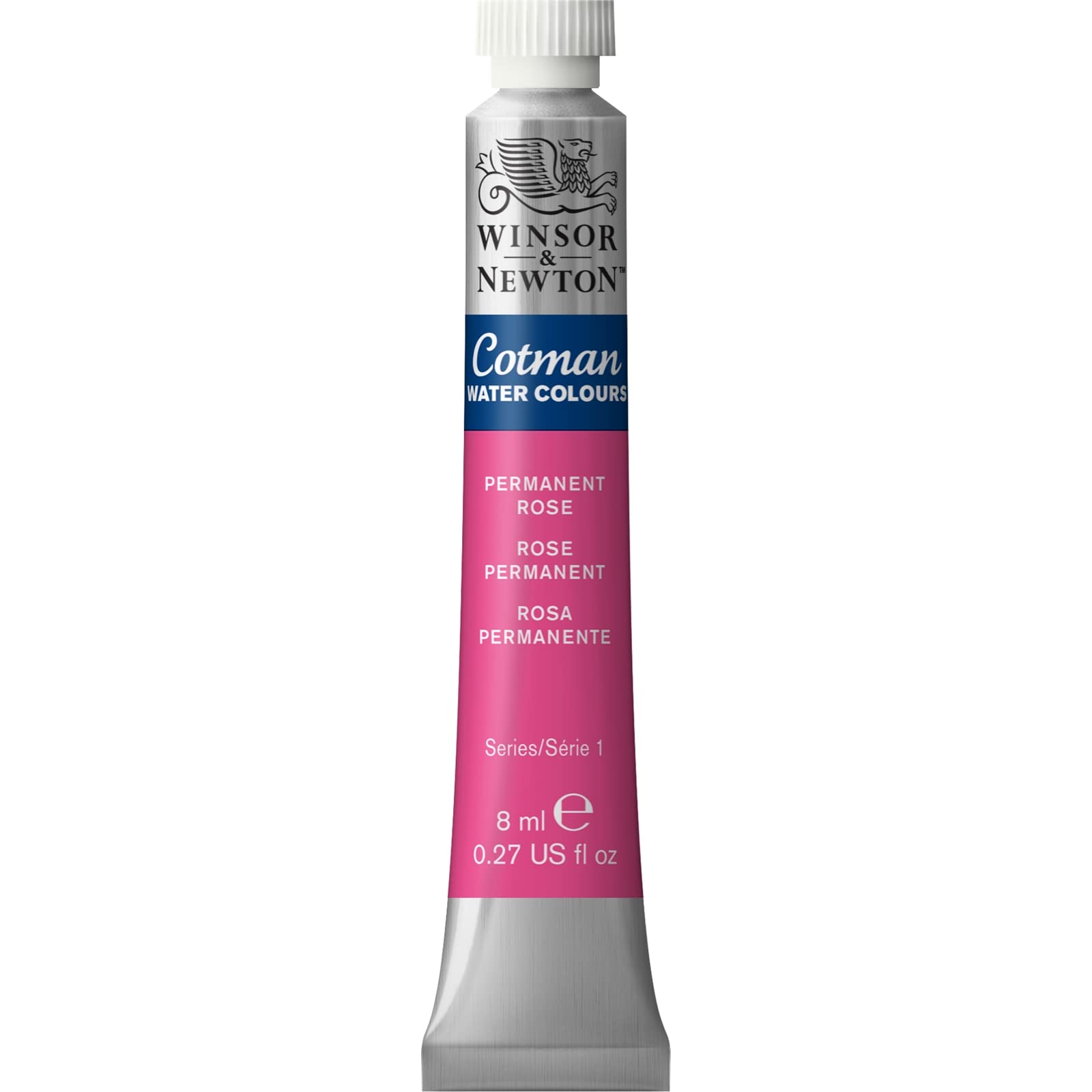 Winsor & Newton Cotman Watercolour Permanent Rose 8ml,Studio Watercolors, Vibrant Colors with Very Good Processing Properties