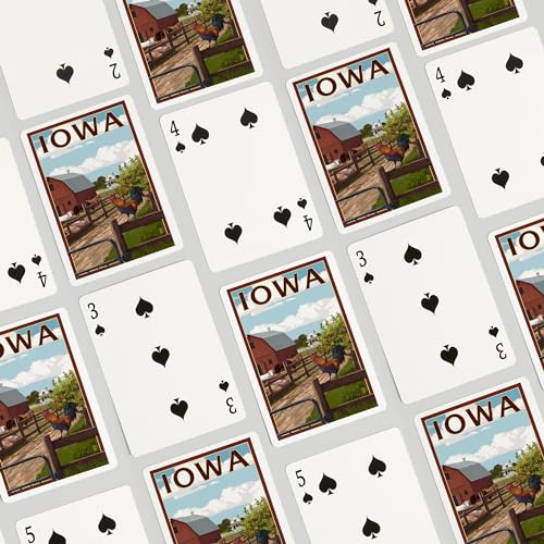 Baraja de Poker Iowa Barnyard Scene 52 Cartas miniatura 4