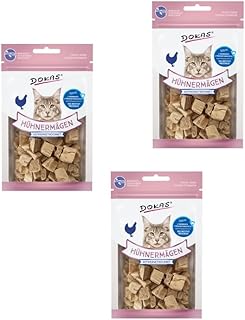Dokas Cat Freeze-Dried Chicken Stomachs, Pack of 3, 3 x 12 g, As a Supplement for Cats in the Daily Diet Plan, Gentle Freeze Drying with 99.5% Chicken Stomachs product image