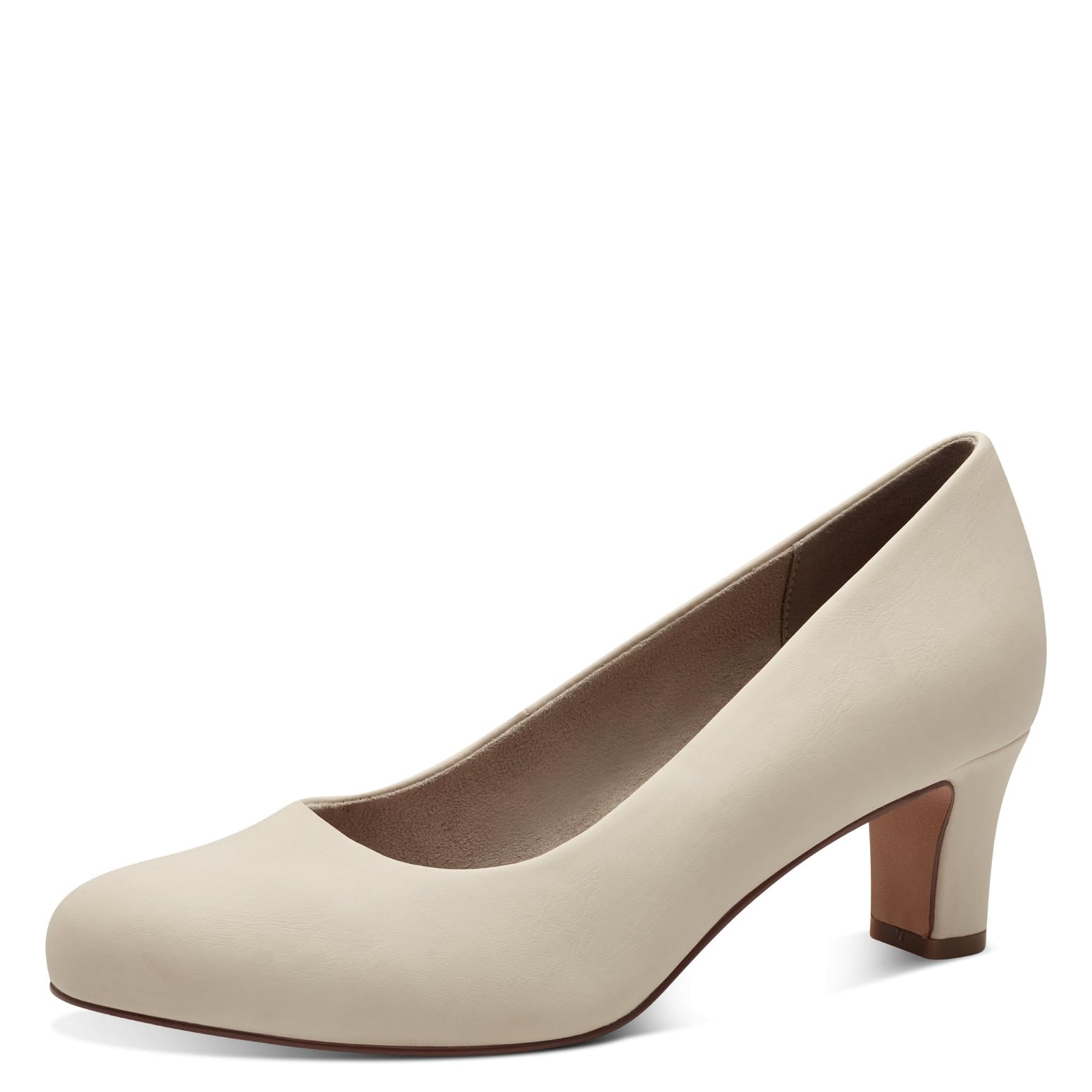 Jana Women’s Pumps with Block Heel Vegan, Ivory, 3,5 UK
