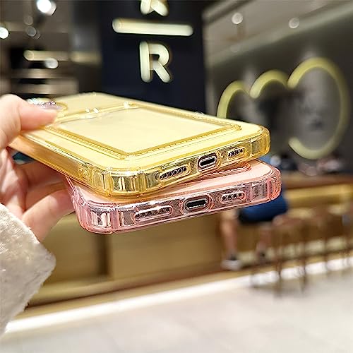Image of Compatible with iPhone 13 Pro Max Case, Clear Protective Card Slot Case, Slim Fit Soft TPU Shockproof Wallet Case with Cute Card Holder Pocket for iPhone 13 Pro Max 6.7 Inch (Clear