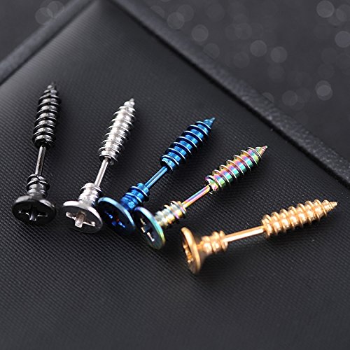 Lot De 10 Paires De Boucles D'oreilles Acier Inox - Clous Ronds Avec Zircone, Pour Homme Et Femme - 10
