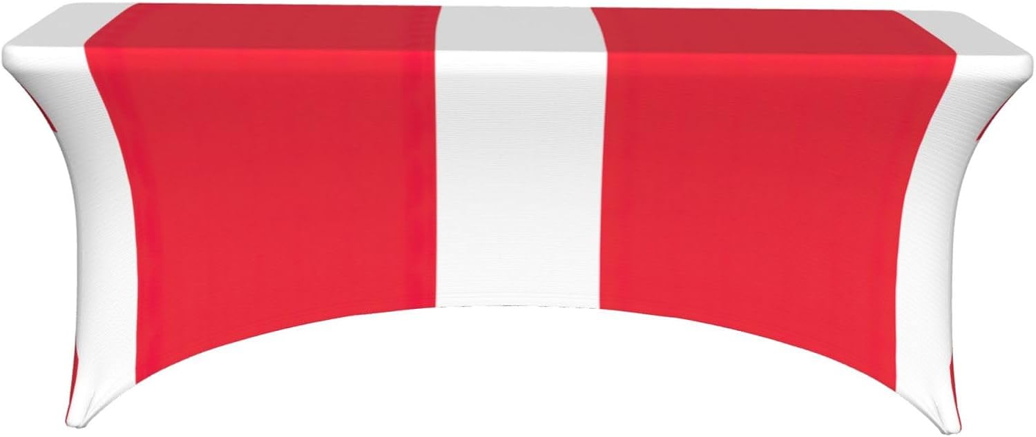 Austrian Flag Print Table Cover Rectangular Tablecloth for 6-Foot Tables for Wedding Banquets Outdoor