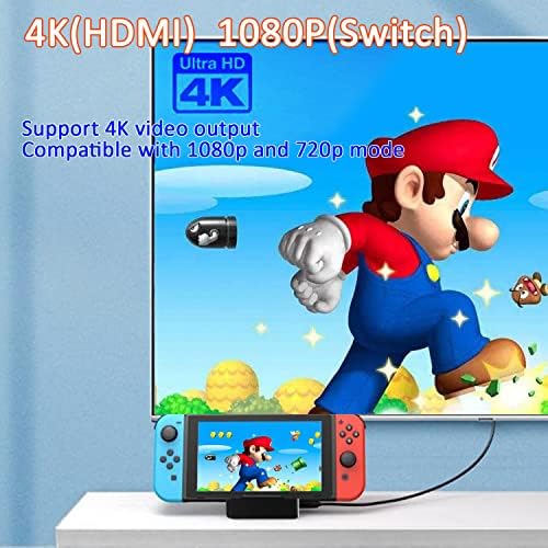 Cehensy Stacja dokująca do Nintendo Switch/OLED, przenośna stacja ładująca, adapter HD, kompatybilna z HDMI, USB 3.0, typ C