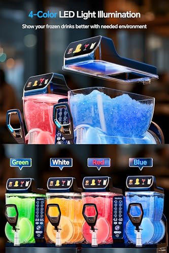 Commercial Slushie Machine, Margarita Daiquiri Wine Frappe Slush Frozen Drink Machine, 30L