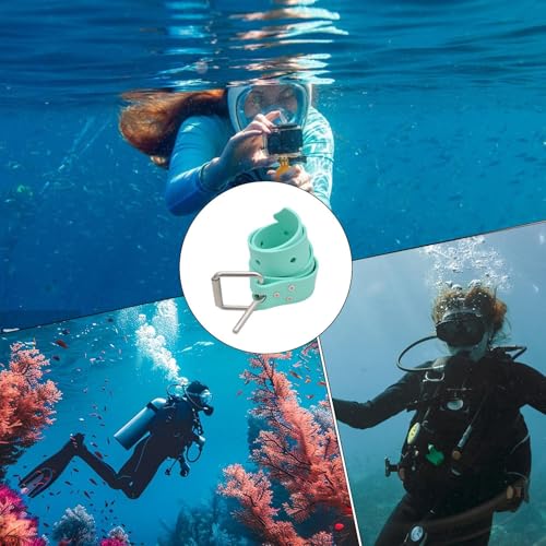 Cinturón de buceo de silicona antideslizante y ajustable para pesas 5