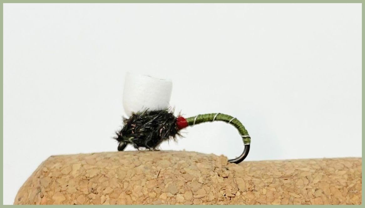 Barbless Suspender buzzers trout flies, Olive, choice of size and quantity, Best Buzzer flies, Emergers Fly Fishing (3, 14)