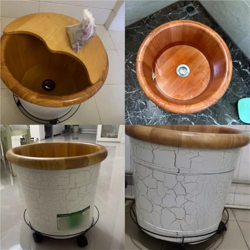 Balde de Madera para Remojar Pies con Tapa Pequeño miniatura 6