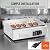 VEVOR Commercial Electric Griddle, 1600W Countertop Half-Flat Top Grill, 22in Stainless Steel Griddle Grill with 2 Shovels and 2 Brushes for Home or Restaurant, 122?-572? Adjustable Temp