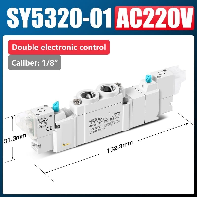 Vanne de commande haute fréquence SY5120 robuste et réactive en tension DC24V - 3