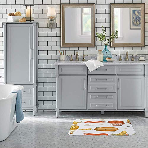 Tapis de bain absorbant et antidérapant en velours lavable en machine - 4