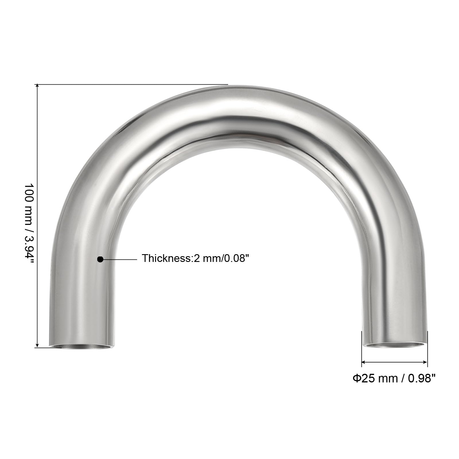 PATIKIL 180 Degree Sanitary Extended Pipe - Image 2