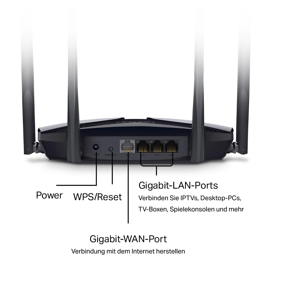 Mercusys MR3000X Wi-Fi 6 WLAN Router Dualband AX3000 – Bild 9