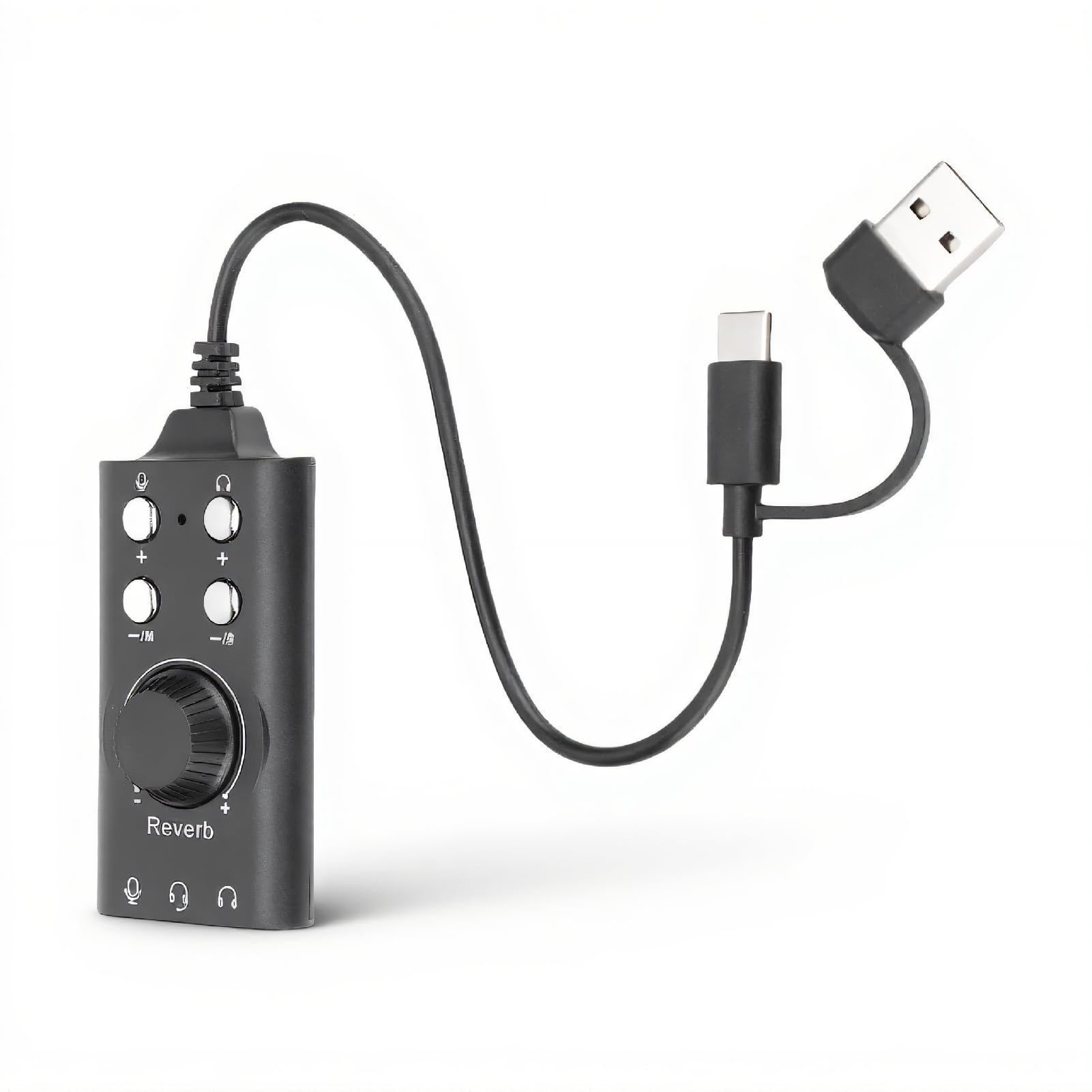 USB Sound Card, External Sound Card with Volume Control and Voice Changer, USB to 3.5mm Audio Adapter for PC Laptop Computer-image-29