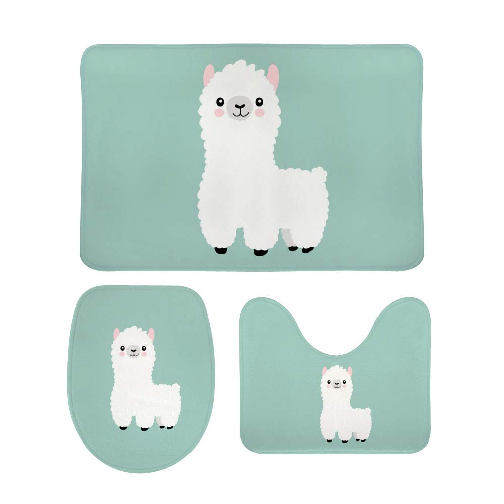 Tapis de bain extrêmement doux en velours de corail 3pcs