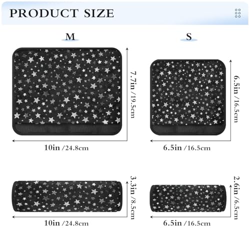 Image of 2 Pack Seatbelt Covers Seat Belt Cover Pad for Adults Boys Girls Car Seat Strap Covers Pads Cushion Universal Shoulder Strap Pad Protector for Backpack Camera Bag 6.5 Inch Sparkly Silver Stars