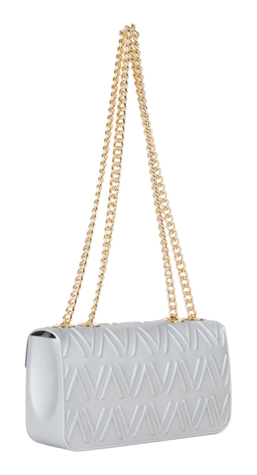 Valentino borsa a tracolla Bubble Flap Bag Argento argentato