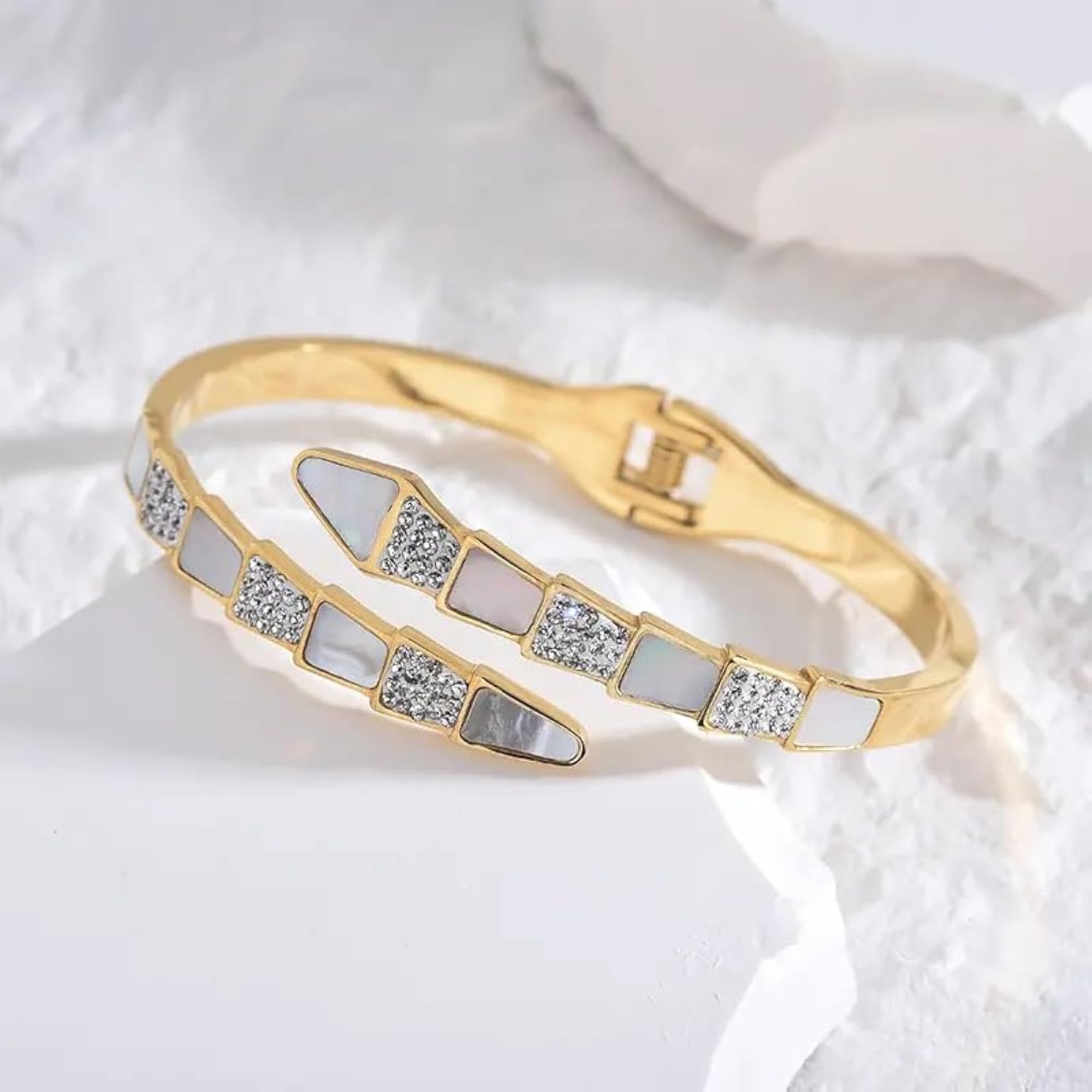 Stylish Adjustable Golden Kada Bracelet for Women