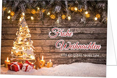 50 Exklusive Weihnachtskarten (Klappkarten) mit Umschlag, perfekt für stilvolle Grüße an Geschäftspartner und Freunde Cover