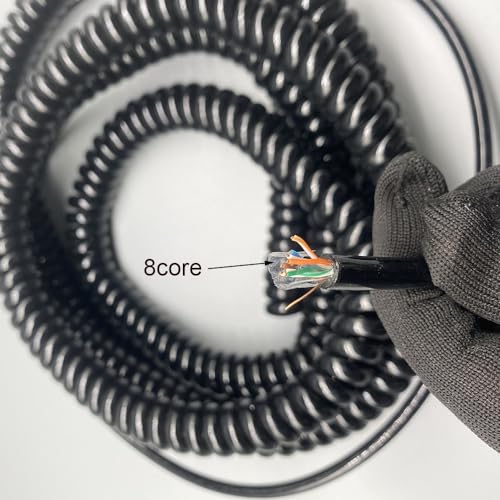 Cable de red en espiral para conectar equipos con señal de blindaje compuesto 6