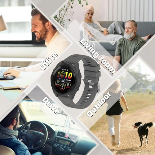 Pack de 4 correas de silicona para Garmin 20 mm miniatura 6