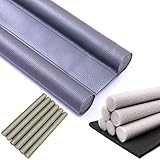 Materiales de alta calidad: la parte inferior de la junta de la puerta está hecha de cuero de alta calidad y algodón de espuma profunda, respetuoso con el medio ambiente. Fuerte y resistente al desgaste, se puede utilizar durante mucho tiempo. La espuma de algodón tiene una buena elasticidad y puede volver rápidamente a su estado original. El material de cuero es muy suave y no daña el suelo.
