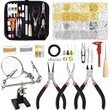EUIQUE Jewelry Making Supplies Kits Repair Tools for Adults with Pliers, Wires, Necklace Chains, Findings and Helping Hands
