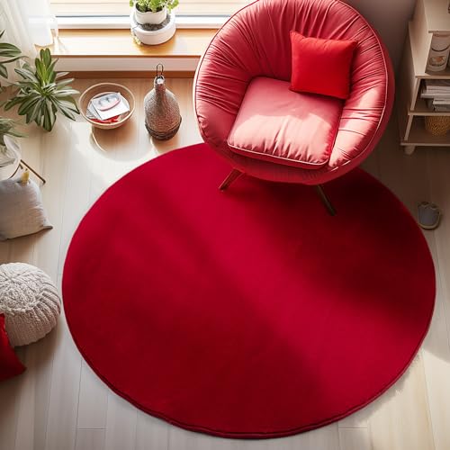 Alfombras Salon Pelo Corto Rojo Marca Carpetsale24