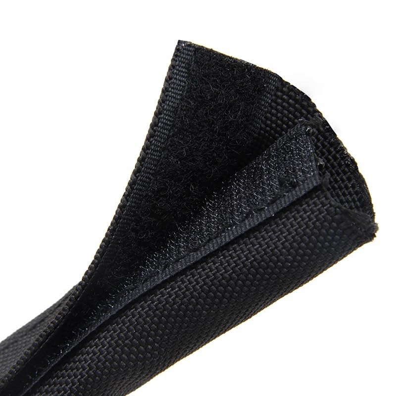 Cubre Cables, Funda de Cable 1/3/5m, Ojal Adhesivo 16mm-100mm, Protector Envoltura Funda arnés Flexible Trenzado Nailon(Inner Diameter 90mm,5 Meters)