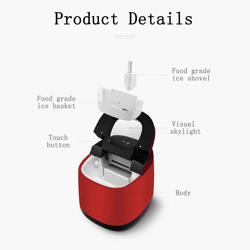 2 In 1 Automatic Ice Cube Maker Portable Small Counter Electric Home Use Kitchen Bars Coffee Shop Tap on Fridge.com - View 4