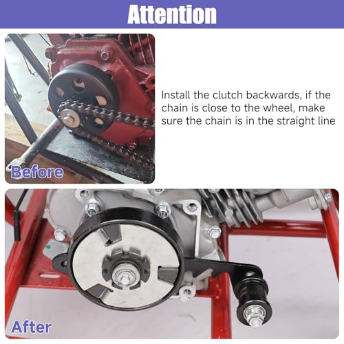 Image of Chain Tensioner Adjuster Bracket Kit with 8mm Chain Roller Replacement for Predator 212 224cc 196cc 79cc Engine Coleman Mini Bike CT200U CT200U-EX BT200X Baja DB30 MB200 Axis M200 Minibike Part
