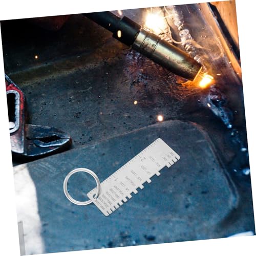 Herramienta portátil de calibre para grosor de soldadura de acero inoxidable calibrada con rango de medición 0-10 mm para medición precisa de tamaño de alambre metálico miniatura 6