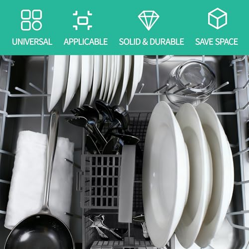 CHALVIOR Universal Besteckkorb für Spülmaschine, Maß inklusive Griff 23.7 x 13.5 x 23.5 cm, Besteckkorb für Spülmaschine, Spülkorb, Abnehmbarer Griff für Die Meisten Gängigen Spülmaschinen