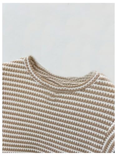 MakeMeChic Girl's Striped Sweater Vest Crew Neck Sleeveless Y2K Summer Knitted Tank Tops3