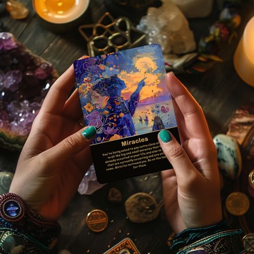 Akashic Oracle Cards, Oracle Cards and tarot cards for Beginners, Energy Healing Oracle Cards, 75 Oracle Cards to Reveal Soul's Truth, Clear Karmic Influences.