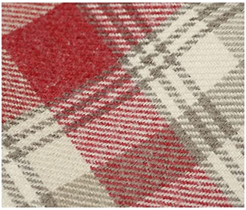 Skye Balmoral Thick Wool Effect Tartan Upholstery Curtain Fabric Sofa Plaid Fabric (100 x 140cm (1 Metre), Cranberry) - Image 3
